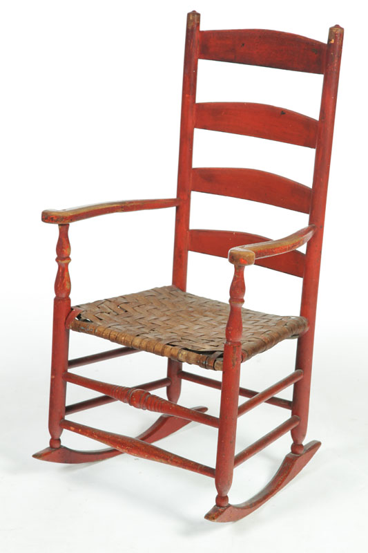 LADDERBACK ROCKING CHAIR.  American