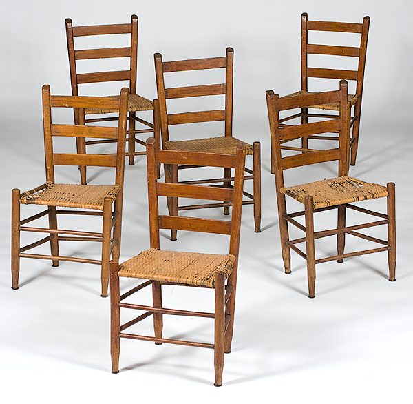 Ladderback Side Chairs American six