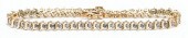 LADIES 10K DIAMOND TENNIS BRAC