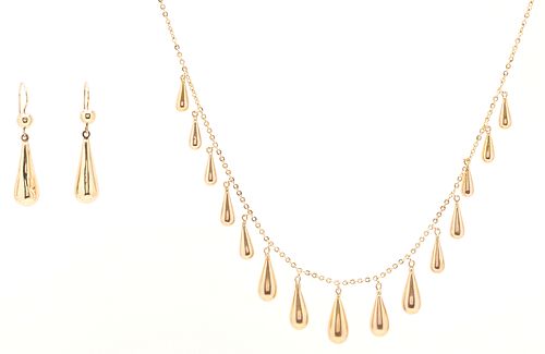 LADIES' 10K TEARDROP NECKLACE & 14K