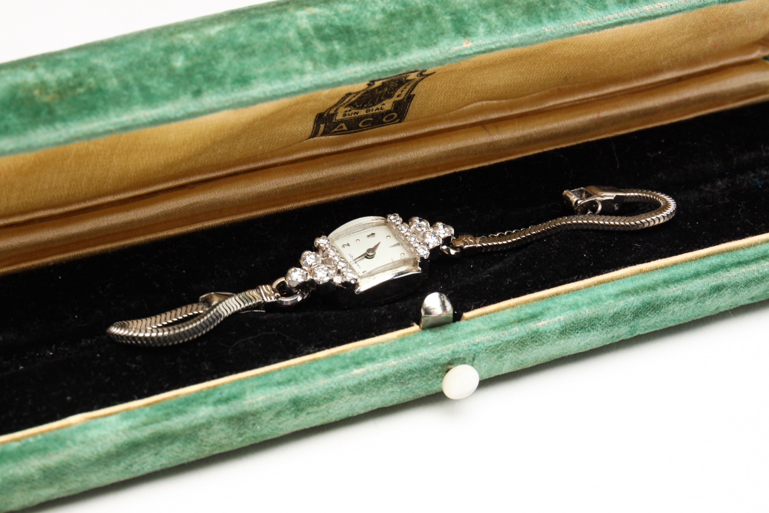 LADIES 14K AND DIAMOND HAMILTON