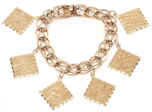 LADIES 14K CHARM BRACELETLadies 14K