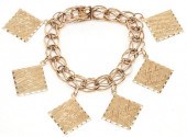 LADIES 14K CHARM BRACELETLadie