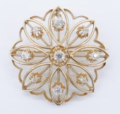 Ladies 14k Diamond Floral Pend