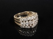 LADIES 14K GOLD AND DIAMOND TR