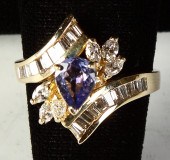 Ladies 14k Gold Diamond & Tanz