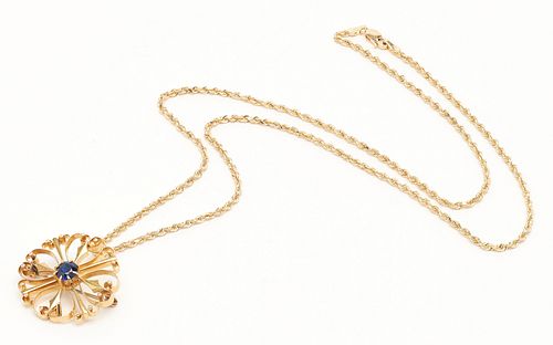 LADIES 14K GOLD & SAPPHIRE