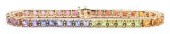 LADIES 14K MULTICOLOR GEMSTONE