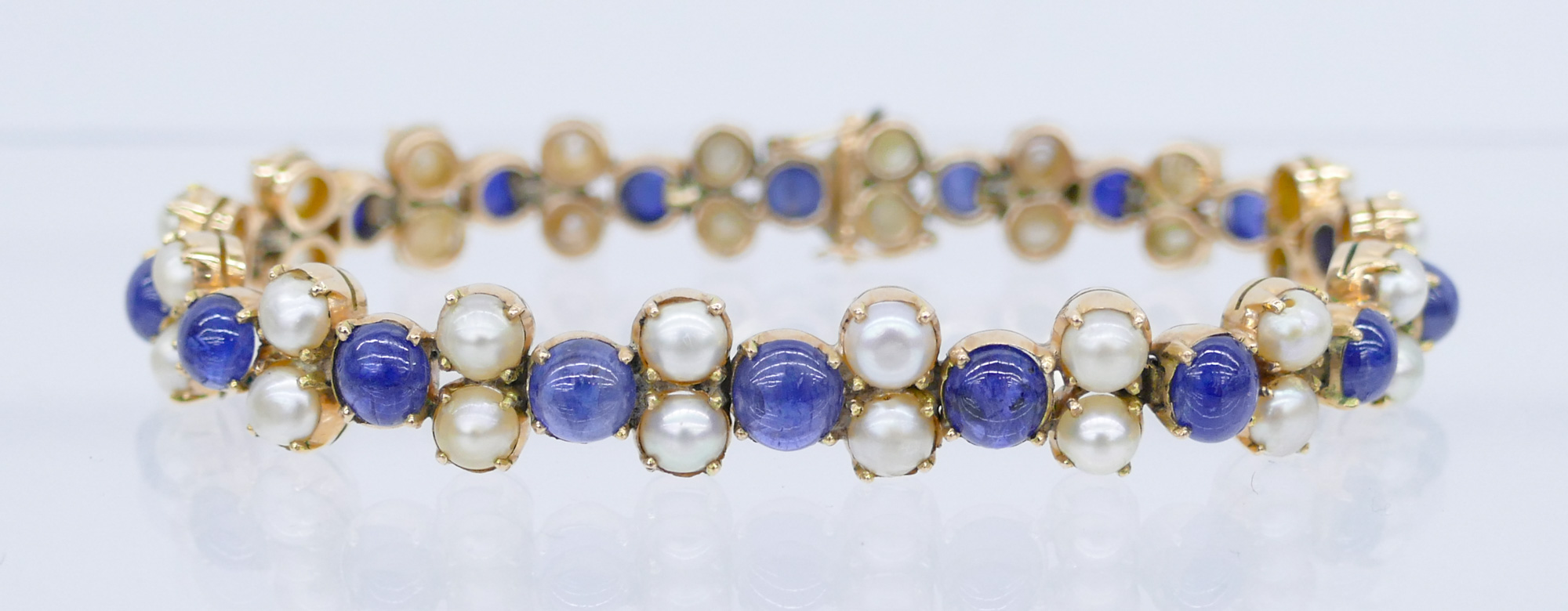 Ladies 14k Sapphire and Pearl