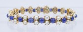 Ladies 14k Sapphire and Pearl