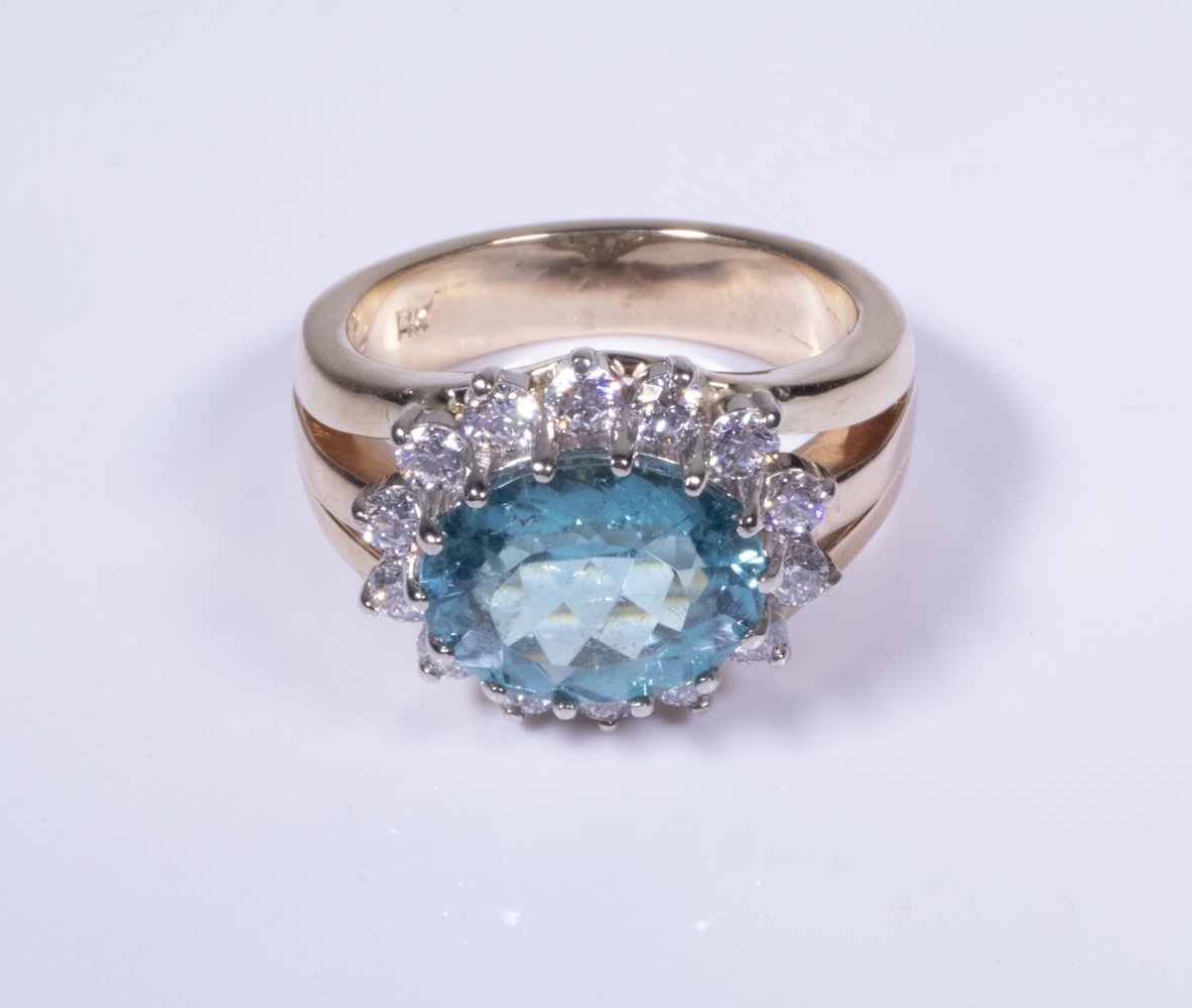 LADIES 14K WHITE AND YELLOW GOLD