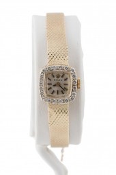 LADIES 14K YELLOW GOLD & DIAMO
