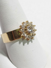 LADIES 14K YELLOW GOLD & DIAMO