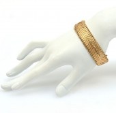 LADIES 18K CUSTOM WIDE CUFF BR