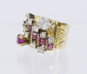 Ladies 18k Diamond and Ruby Cu