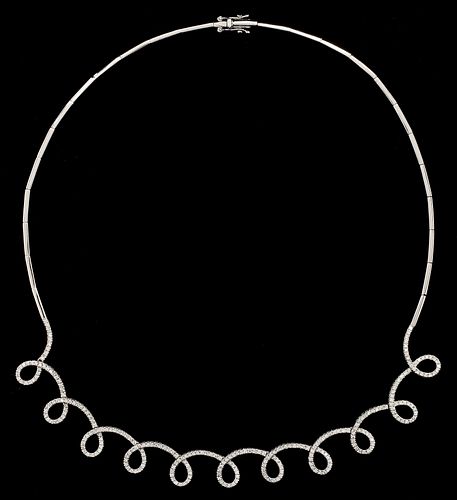 LADIES 18K GOLD & DIAMOND LOOP