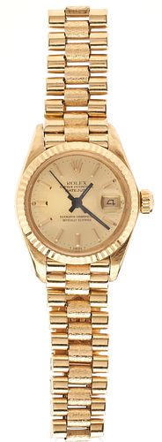 LADIES 18K PRESIDENT ROLEX WRIST