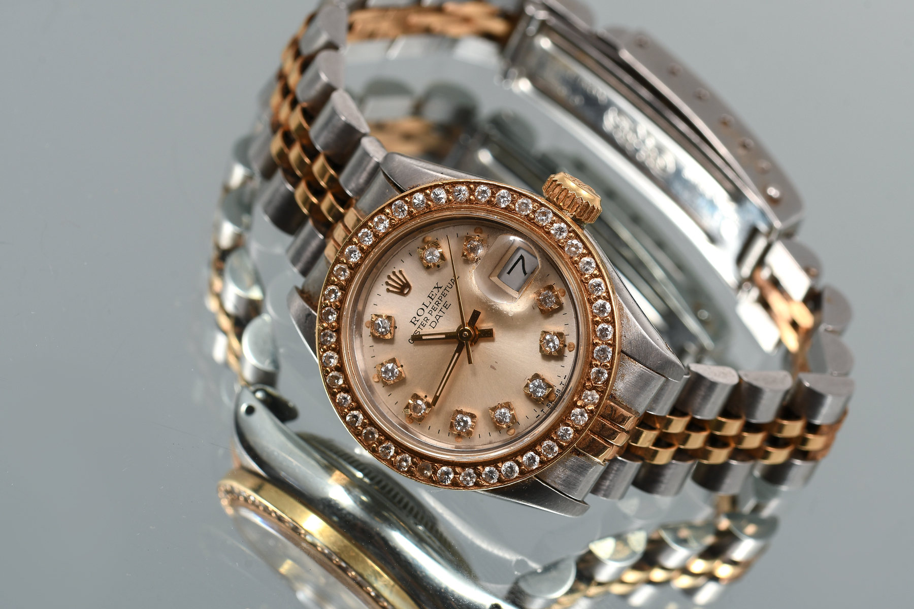 LADIES 18K & STAINLESS ROLEX