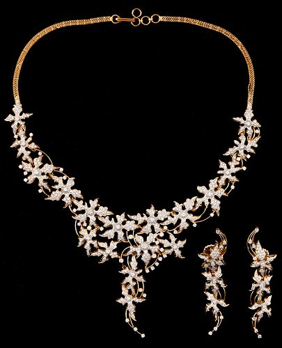 LADIES 22K GOLD & DIAMOND WATERFALL