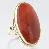 LADIES' AGATE CABOCHON RING  R