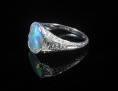 LADIES ANTIQUE HANDMADE 18K GO