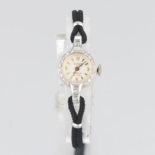 LADIES' ART DECO GOLD AND DIAMOND
