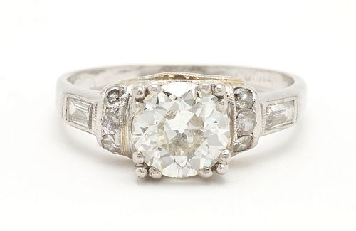 LADIES ART DECO PLATINUM DIAMOND
