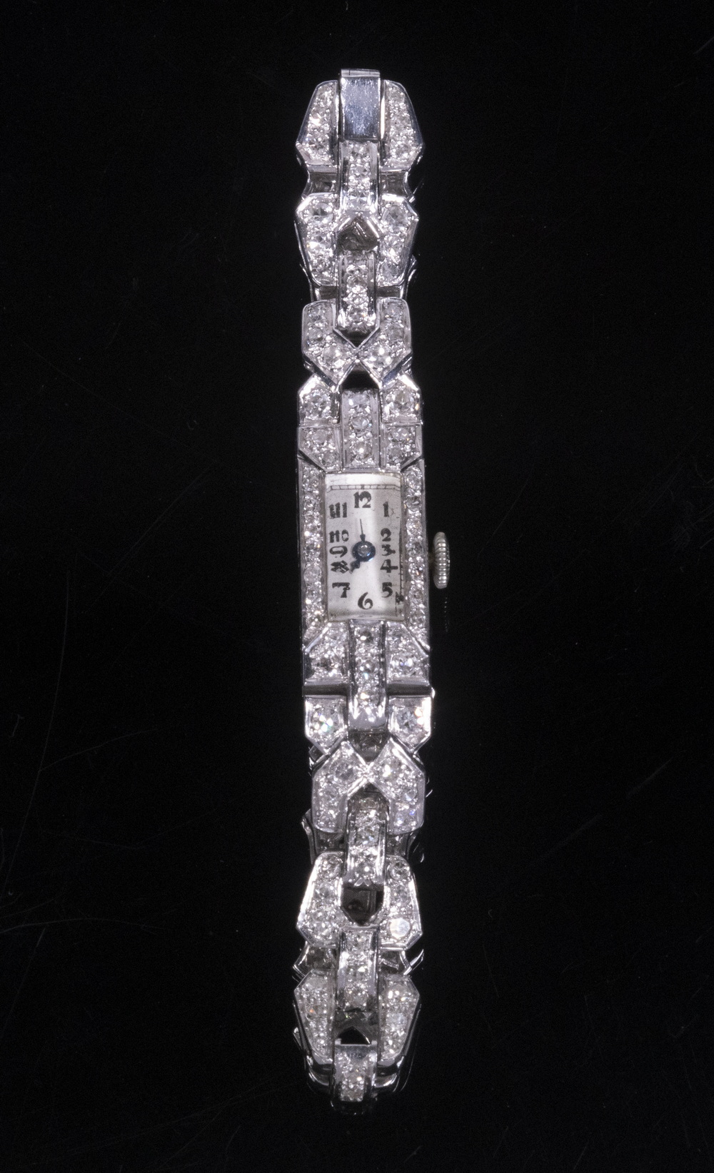 LADIES ART DECO PLATINUM WRISTWATCH