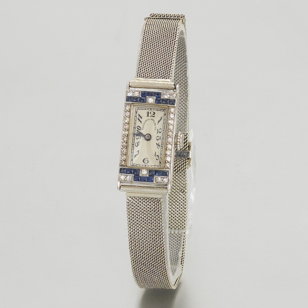 LADIES ART DECO PLATINUM WRISTWATCH