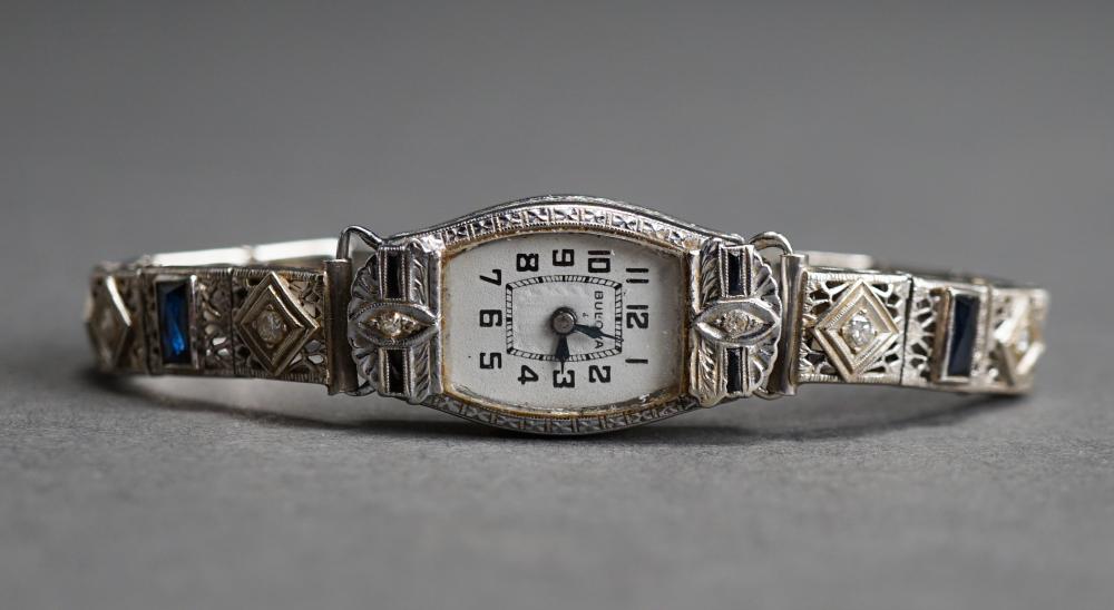 LADIES' BULOVA 14-KARAT WHITE-GOLD,