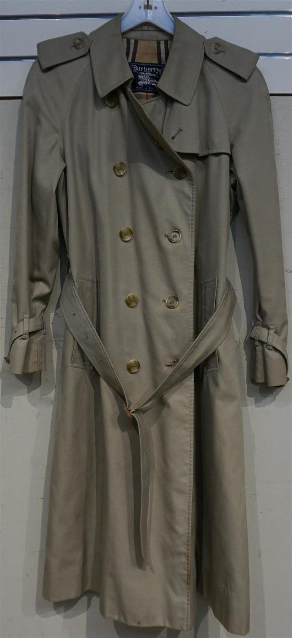 LADIES' BURBERRY TRENCH COAT,