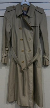 LADIES' BURBERRY TRENCH COAT,