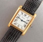 LADIES' CARTIER GOLD ELECTROPL