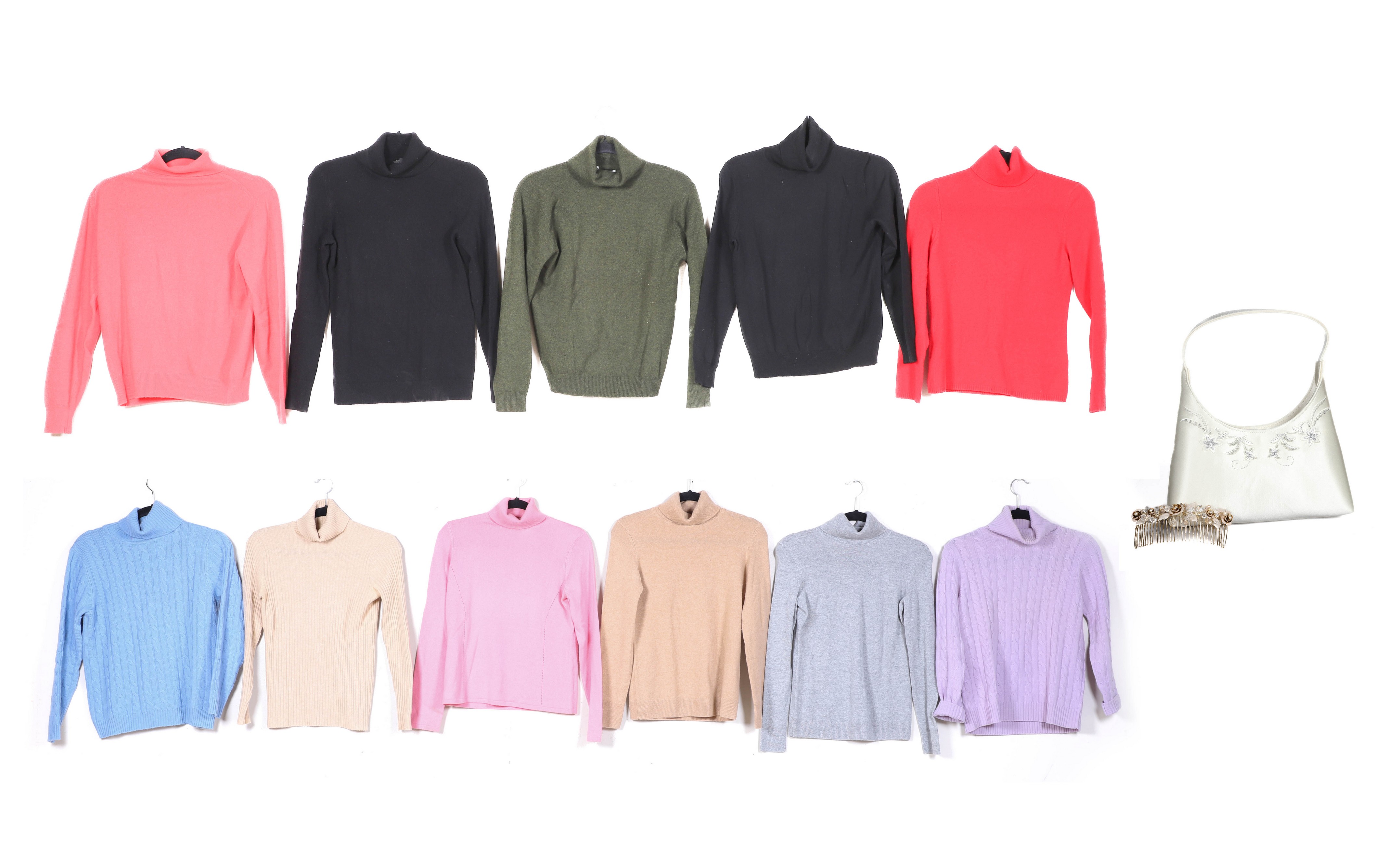Ladies cashmere sweater grouping to