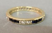 Ladies diamond and sapphire ba
