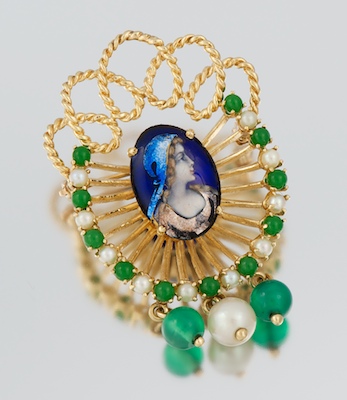Ladies' French Enamel Pearl and