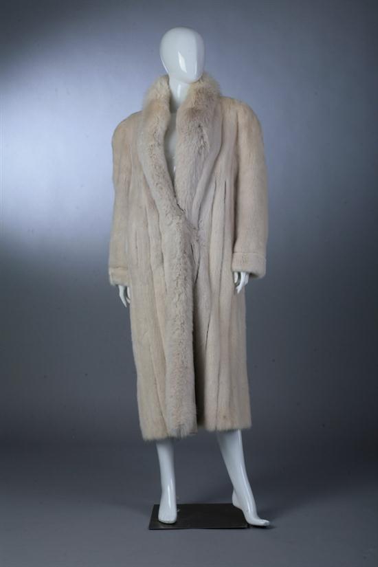 LADIES FULL-LENGTH WHITE MINK AND
