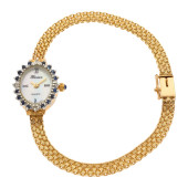 LADIES GENEVE DIAMOND, SAPPHIR