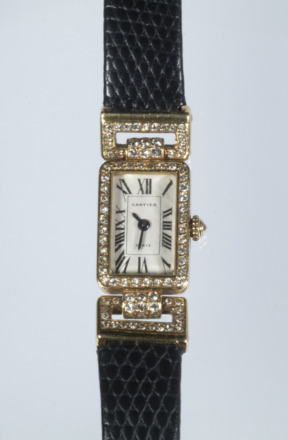LADIES GOLD CARTIER WRISTWATCH