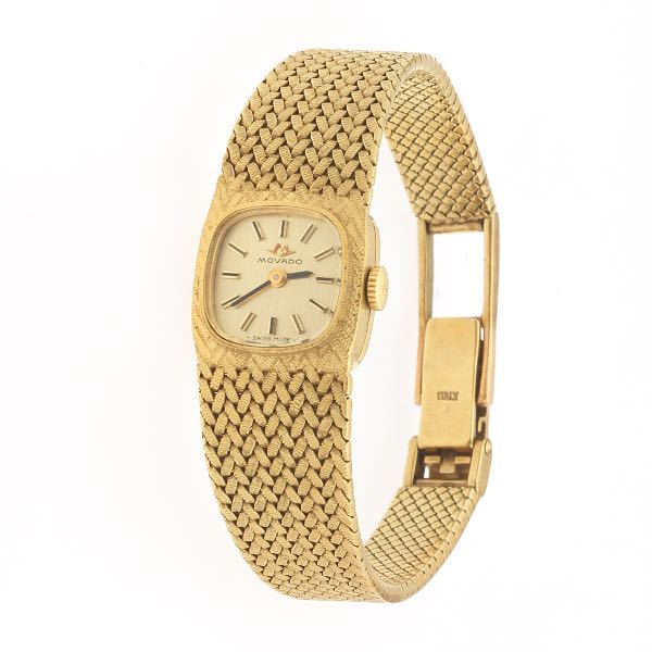 LADIES' GOLD MOVADO  WATCH  6" x 