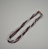 LADIE’S GOLD, PEARL & GARNET M