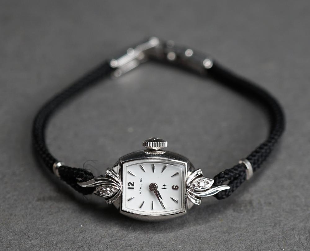 LADIES HAMILTON 10-KARAT WHITE-GOLD
