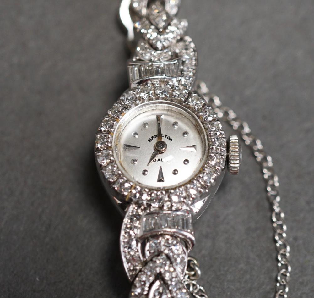 LADIES' HAMILTON PLATINUM AND