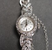 LADIES' HAMILTON PLATINUM AND