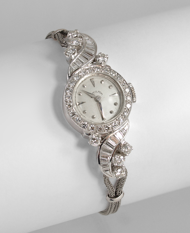 LADIES HAMILTON PLATINUM DIAMOND