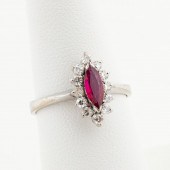 LADIES MARQUISE RUBY, DIAMOND
