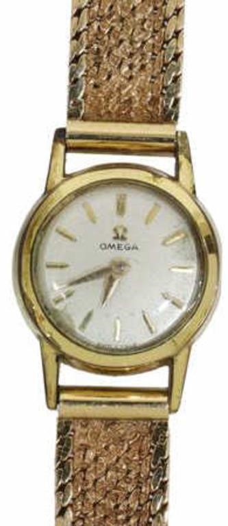 LADIES OMEGA WRIST WATCH ON 14KT YG