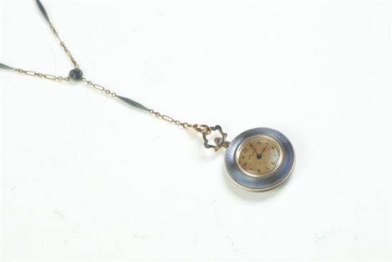 LADIES' PENDANT WATCH.  Ca.