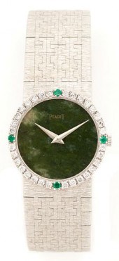LADIES PIAGET 18K DIAMOND & EM