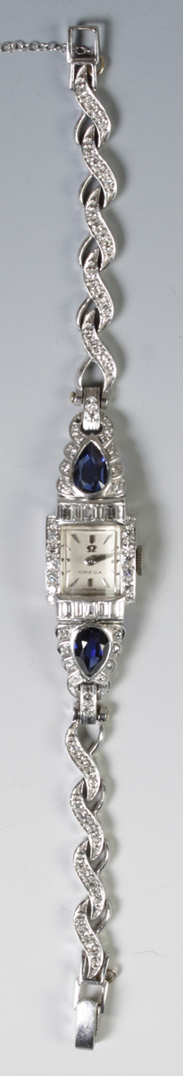Ladies Platinum Omega Wrist Watch